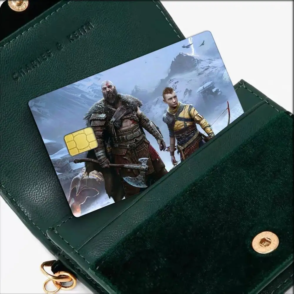 Фото Водонепроницаемая пленка-наклейка Game God of War для кредитных карт, дебетовых карт, банковских карт, проездных на автобус №5