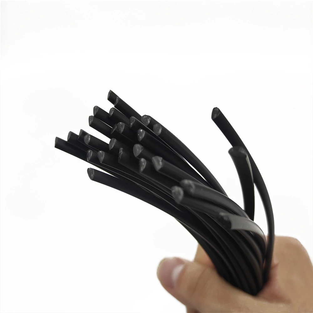 ПП Пластиковые сварочные прутки (3 мм) черные упаковка 200 мм/300 мм треугольной