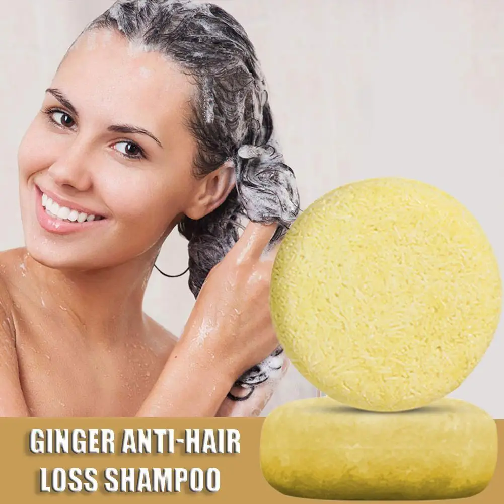 

Silicone Free Ginger Shampoo Soap Nourish And Repair Soap Shampoo oil Essential Handmade Damaged Hair M3V0