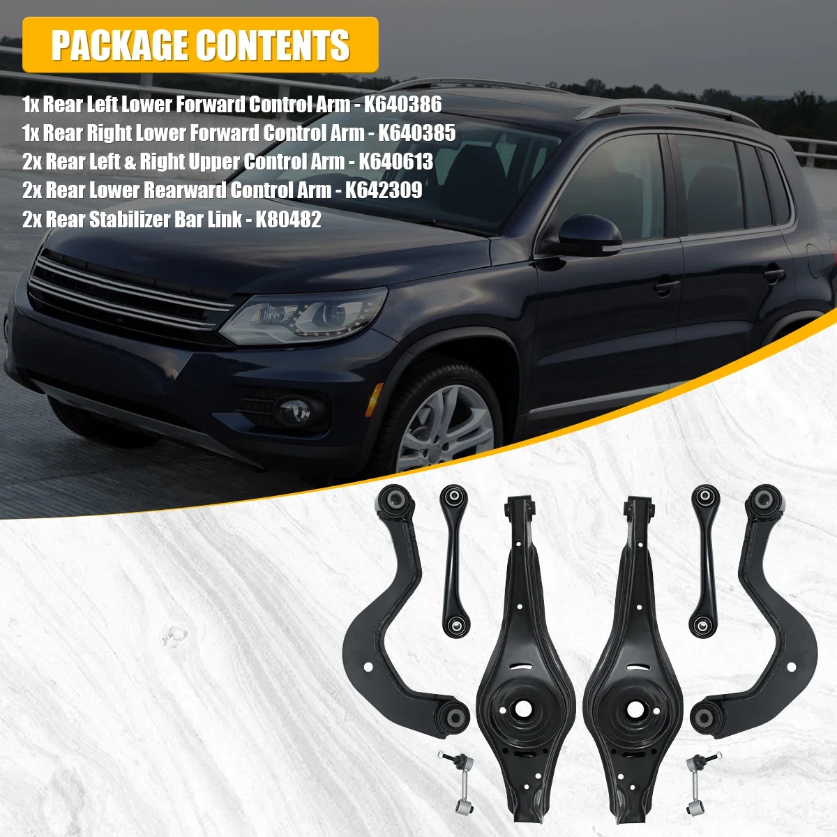 Задние нижние рычаги управления Punino стабилизирующее звено комплект из 8 шт. для