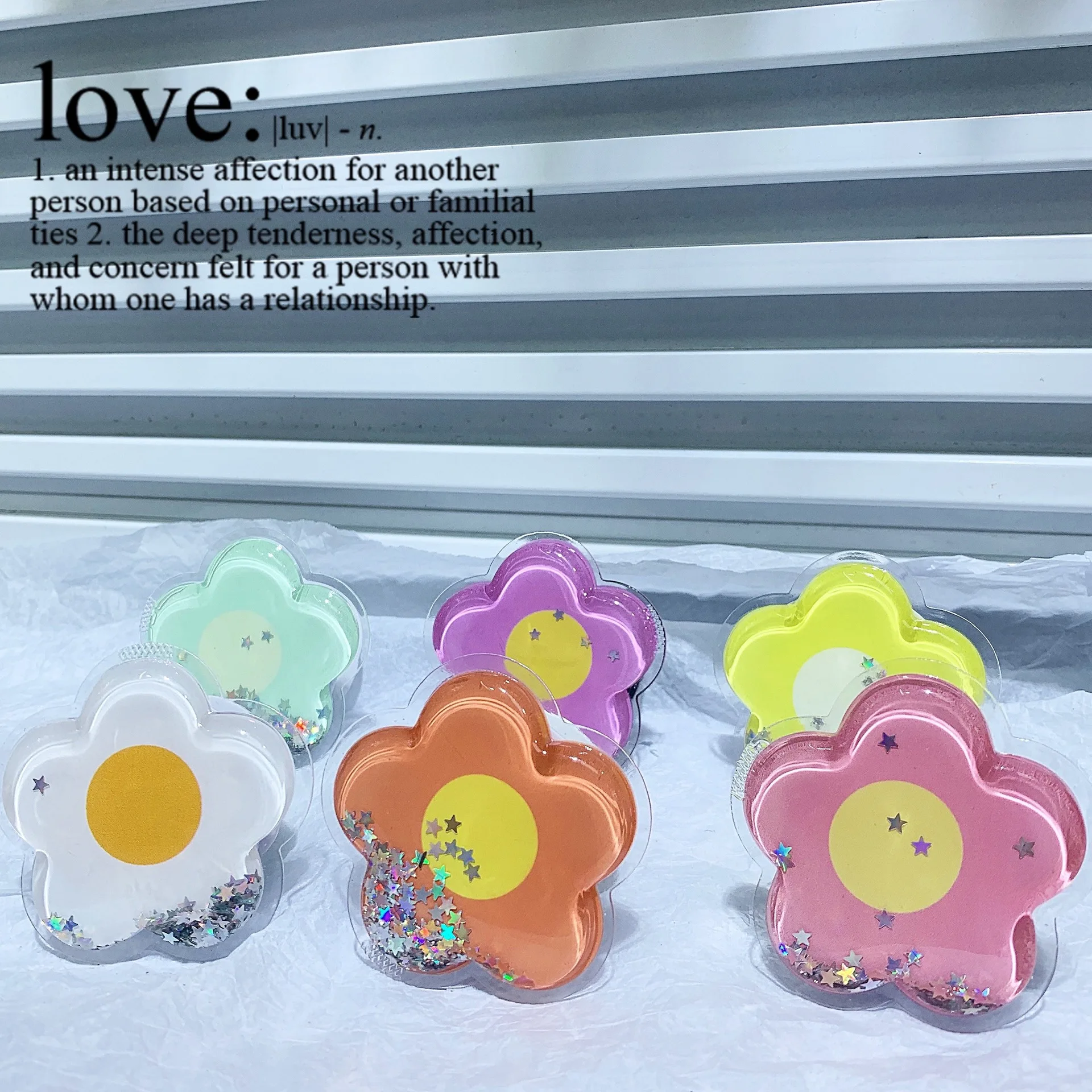 

5pcs Quicksand Sequins Flower Universal Phone Holder Griptok Support For iPhone Grip Tok Folding Finger Stand Socket
