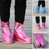 reusable waterproof rain boots zipper shoes covers protector anti slip overshoes