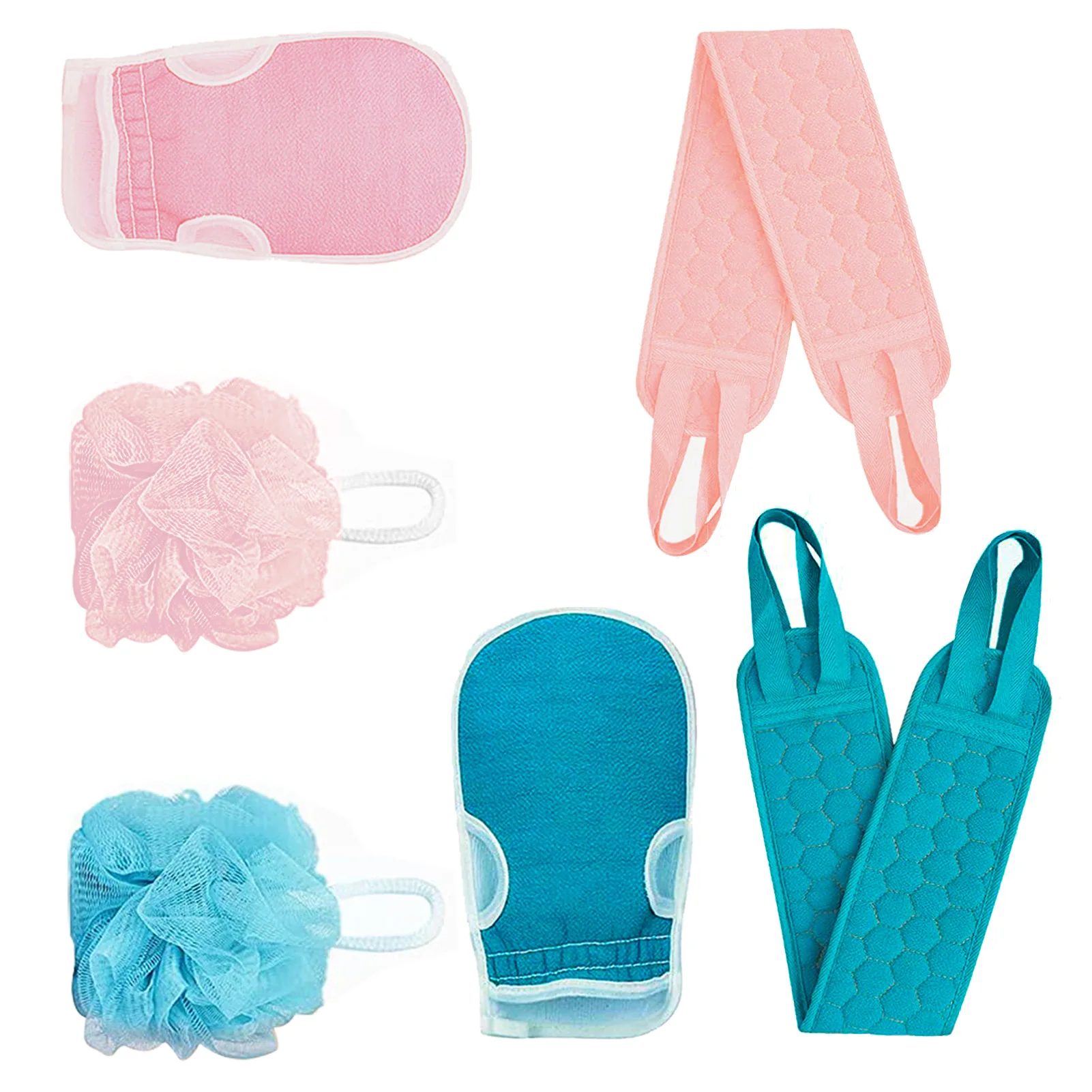 

Back Scrubber For Shower Back Washer For Shower 3pcs Bath Sponge Loofah Back Scrubber Long For Back Body Skin Exfoliator To