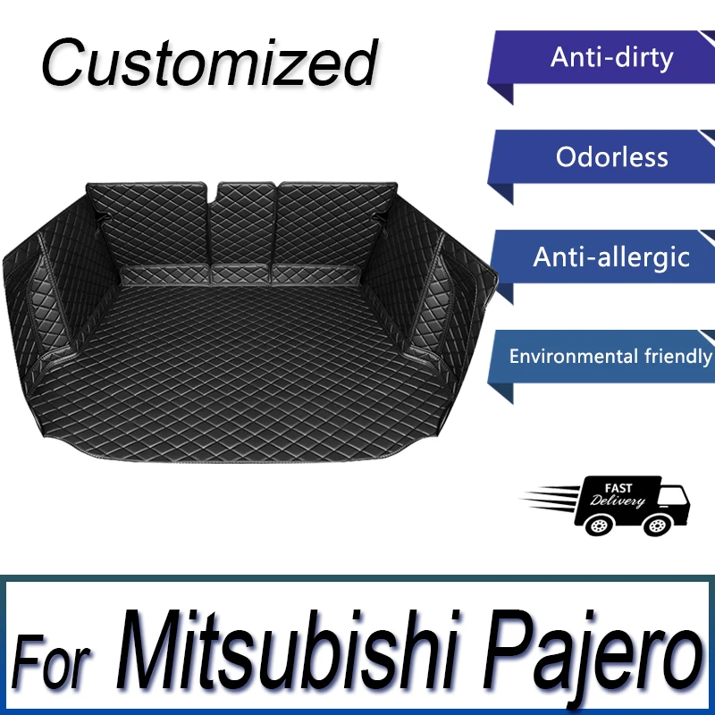 

Коврики для багажника автомобиля на заказ для Mitsubishi Pajero 7 мест 2017 водонепроницаемые коврики для багажника Pajero 2016-2007 бежевый 4 цвета