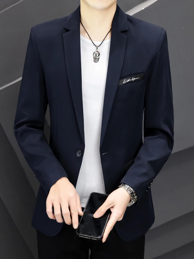 Новинка Весна 2024 корейский облегающий маленький костюм Sle деловая верхняя одежда