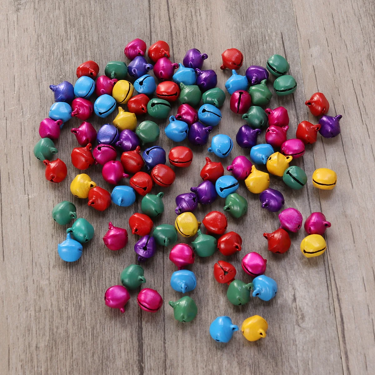 

100pcs Christmas Craft Bell 12mm DIY Bell Xmas Bell Beads for Holiday Decoration DIY Charms Jewelry Making ( Colorful )