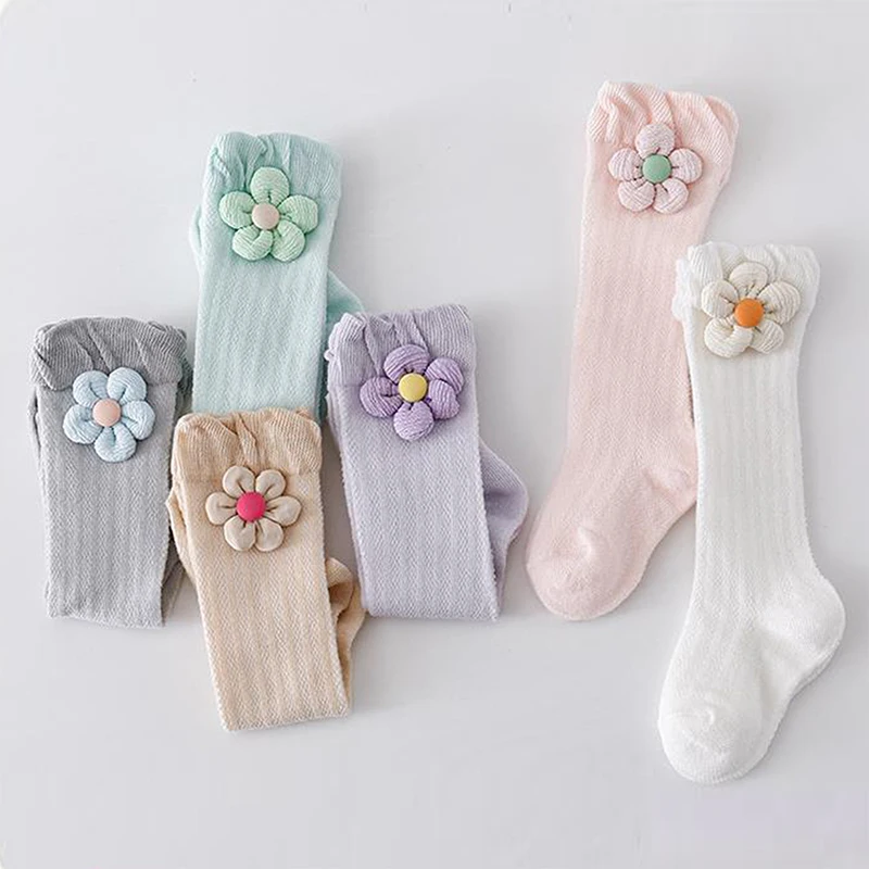 Suefunskry детские гольфы для маленьких девочек милые дышащие длинные чулки с 3D