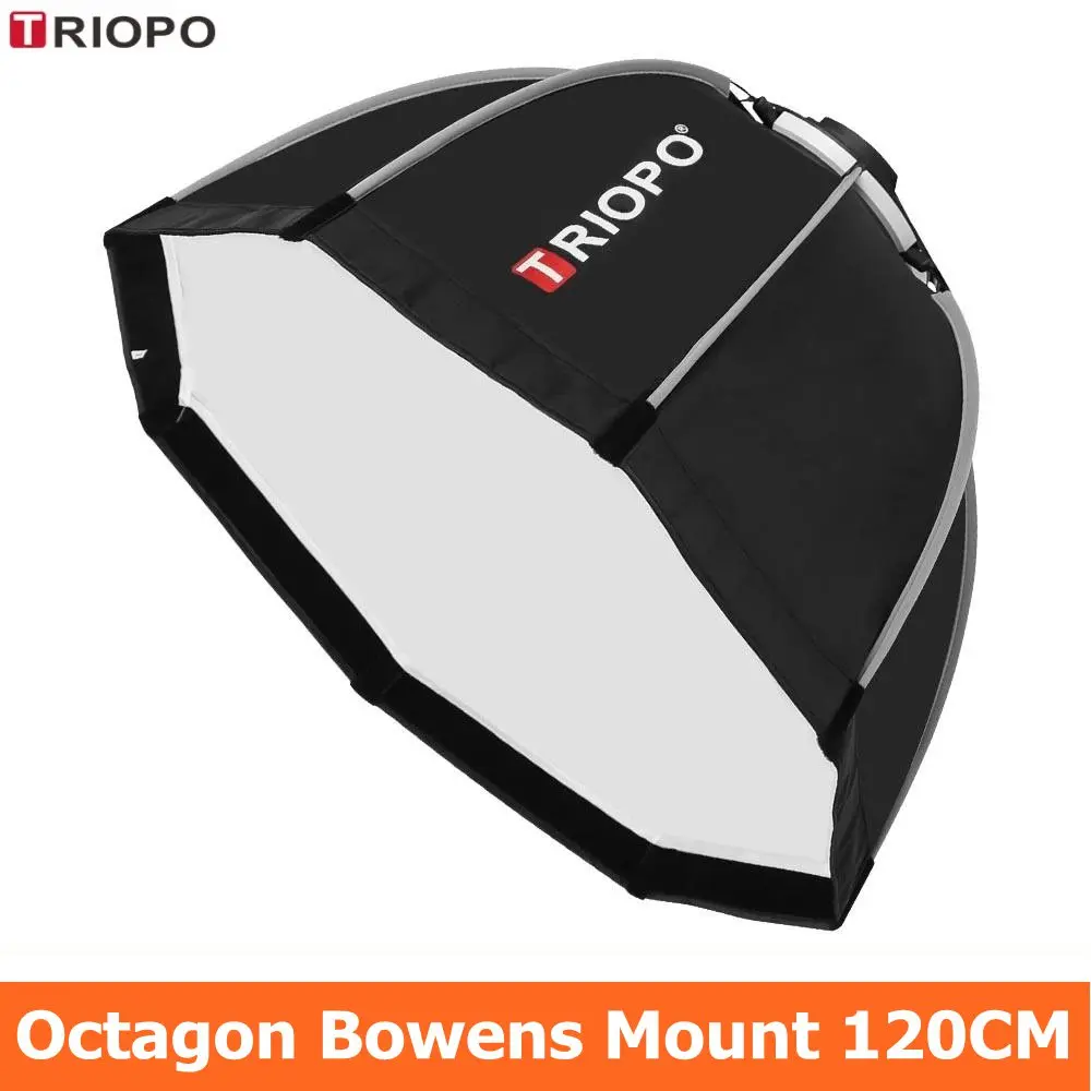 

TRIOPO 120cm Octagon Softbox Diffuser Reflector w/Bowens Mount Light Box for photography Studio Strobe Flash Light accessories