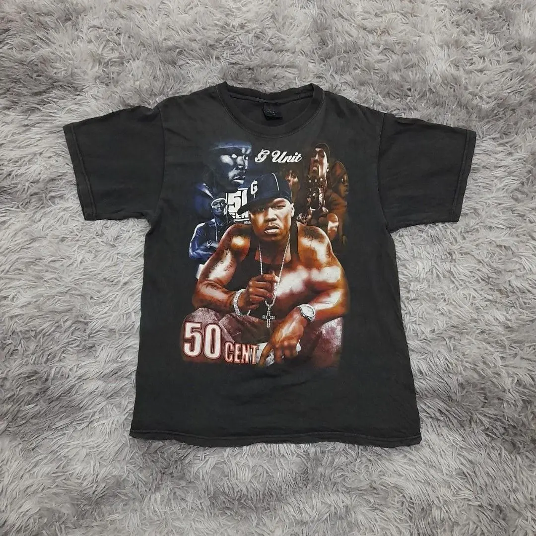 50 цент рэп графика короткий рукав черная рубашка унисекс мужчины женщины все