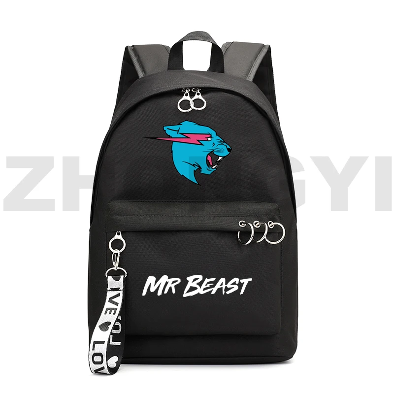 

Mochila Mr Beast Backpacks Women Black Pink Anime Mr Beast Bag Laptop Bookbag School Bags for Teenage Girl Boys Hot Sale