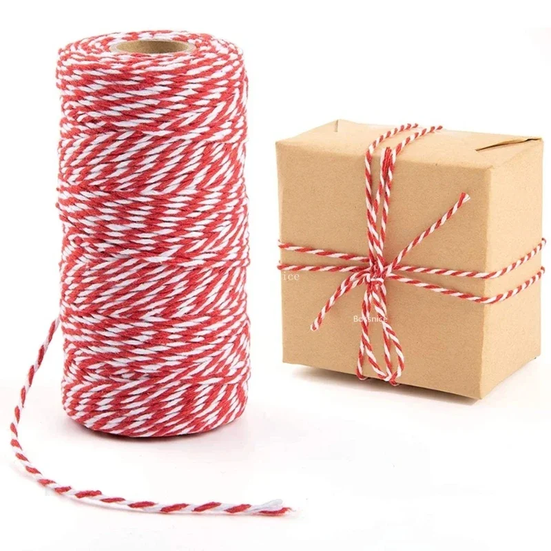 

100M/Roll Cotton Cord Colorful Cotton Crafts Twine Macrame Cord String DIY Home Textile Gift Wrapping Wedding Decor