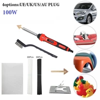 100w electric soldering iron kit solid brass tips 110v 220v 230mm plastic welding for bumper kayak repair thermoplastic parts