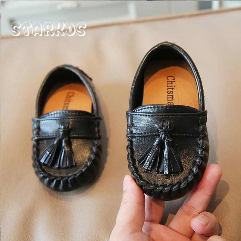 Driving Shoes Boy Tassel Loafers With Pebble Rubble Sole Junior Kids Slip-on Moccasins enlarge