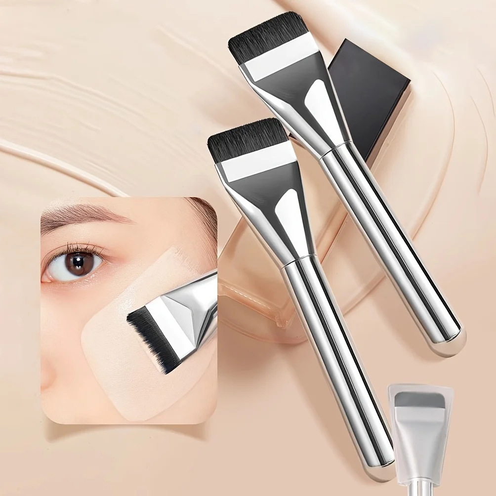 Ультратонкая Плоская Кисть Для Макияжа Без Следов, Нейлоновая Щетина ...