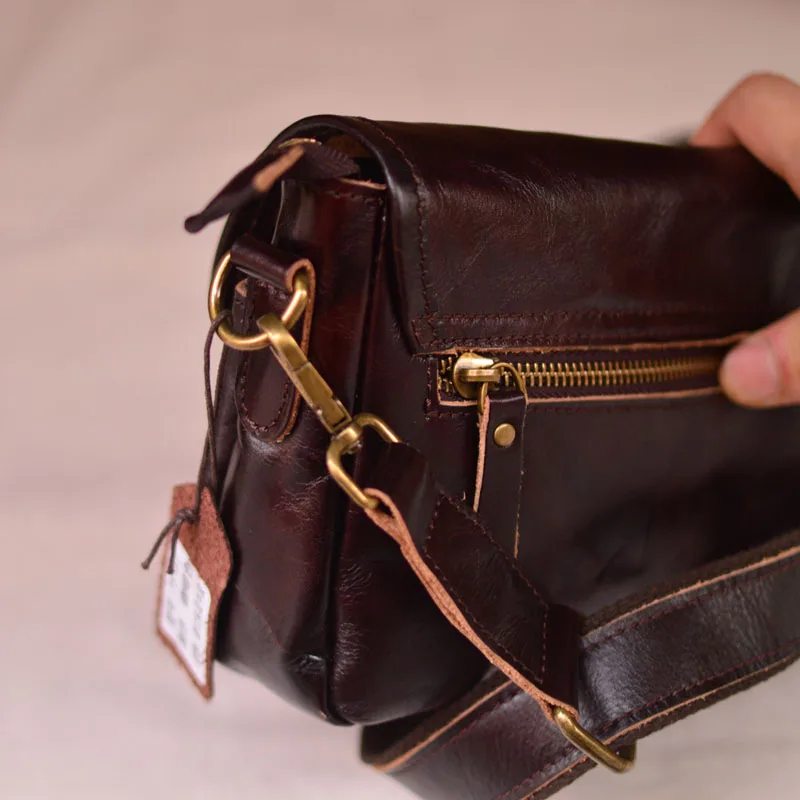 AETOO Стильная винтажная сумка на плечо ручной работы через из нейтральной кожи