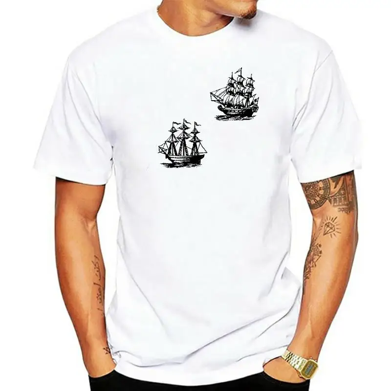 

Ancient Mariner short-sleeve Unisex T-Shirt FREE SHIPPING quality vintage ships print on soft durable cotton men t shirt