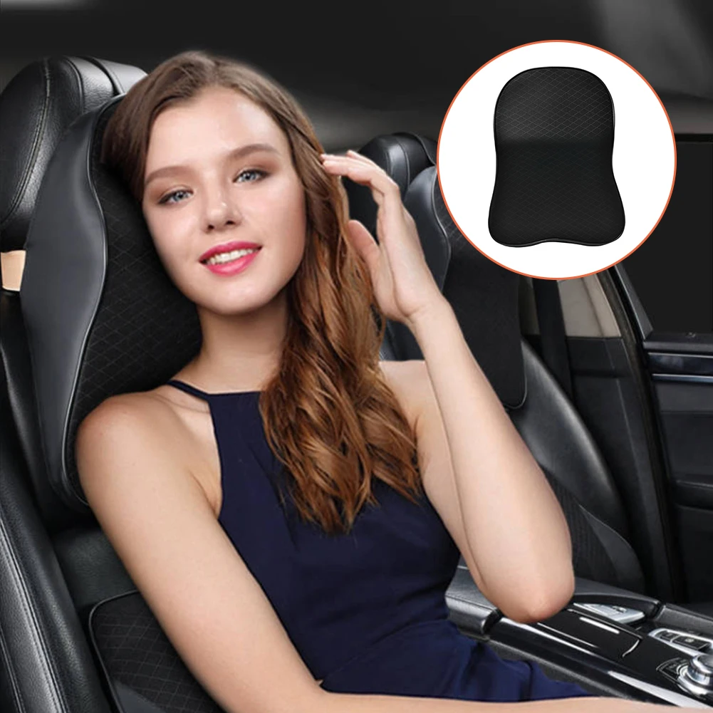 

Car Neck Pillow Adjustable Head Restraint 3D Memory Foam Auto Headrest Travel Pillow Neck Support Holder Seat Covers Car Styling