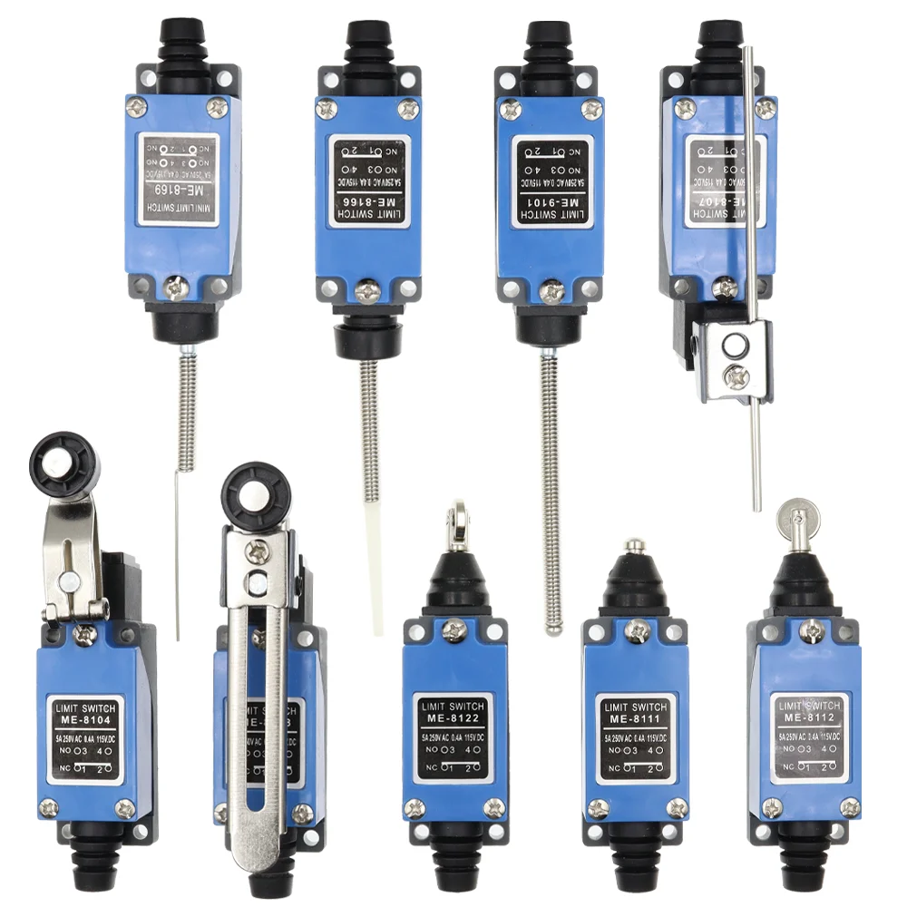 ME-8104 ME-8107 ME-8108 ME-8111 ME-8112 ME-8166 -8169 Limit Switch Rotary Adjustable Roller Lever Arm Travel AC250V NO NC