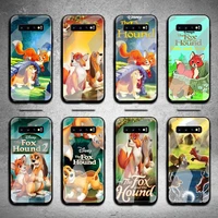 disney the fox and the hound phone case tempered glass for samsung s20 plus s7 s8 s9 s10 note 8 9 10 plus