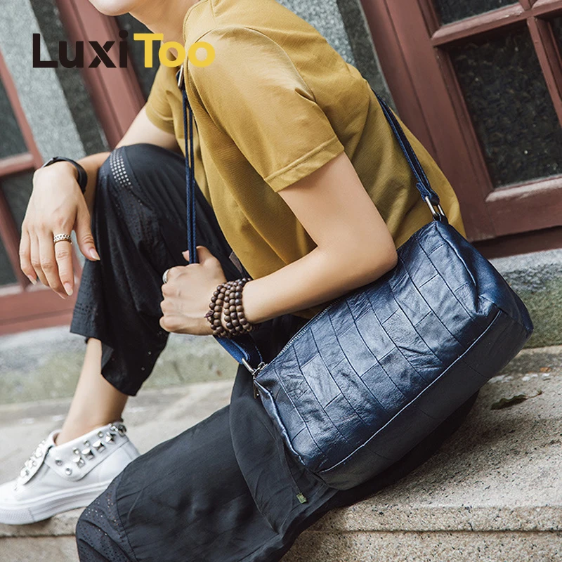 Genuine Leather Shoulder Bag Women Flap Casual Messenger Bags Street Crossbody Bag Cowhide Travel Bags Daily Work High Quality