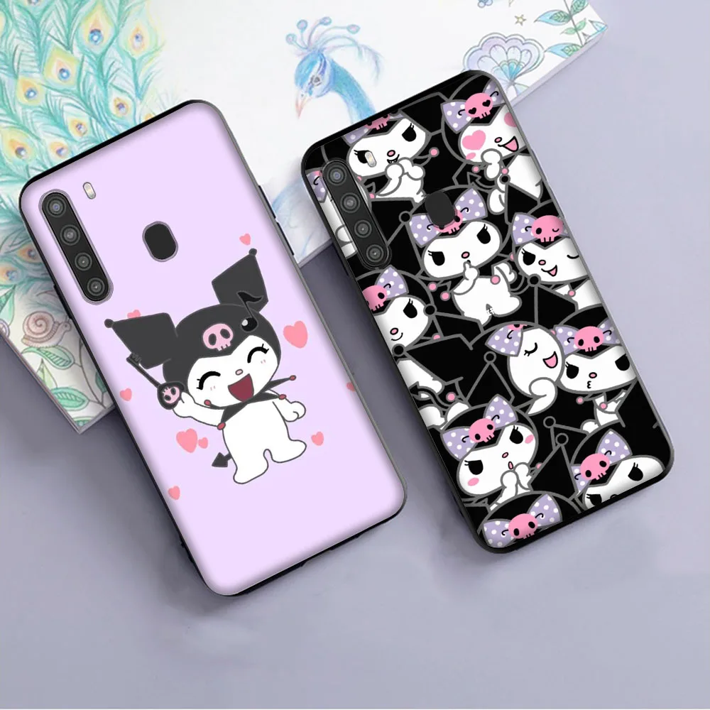 Чехол Kuromi для Samsung J2 Prime J4 Plus J6 Core J7 J8 S7 Edge S8 S9 Pro черный чехол телефона