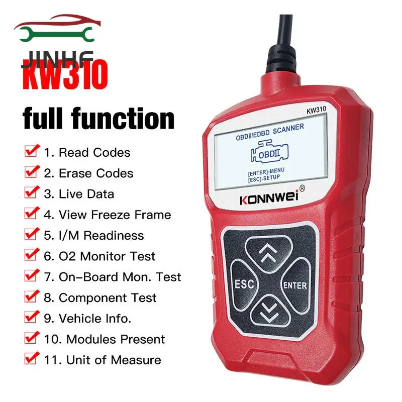 

1PC OBD2 Car Fault Code Reader Erase Engine Diagnostic Scanner Reset Tool Live Data