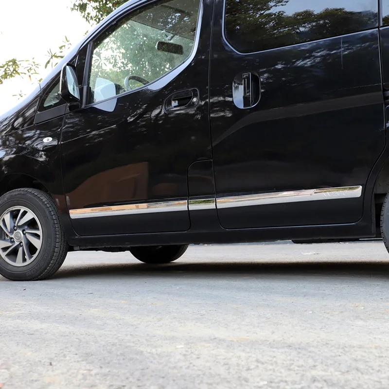 

ABS Chrome body side moldings side door decoration Car Styling for Nissan NV200 2016-2019 Car Stickers Overlay