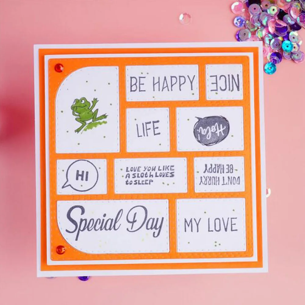 łkową kwadratową ramkę 3D z koszem na kwiaty Fotografia Metalowe tłoczenie Album DIY Papierowe karty Rzemiosło Wykrojniki C...