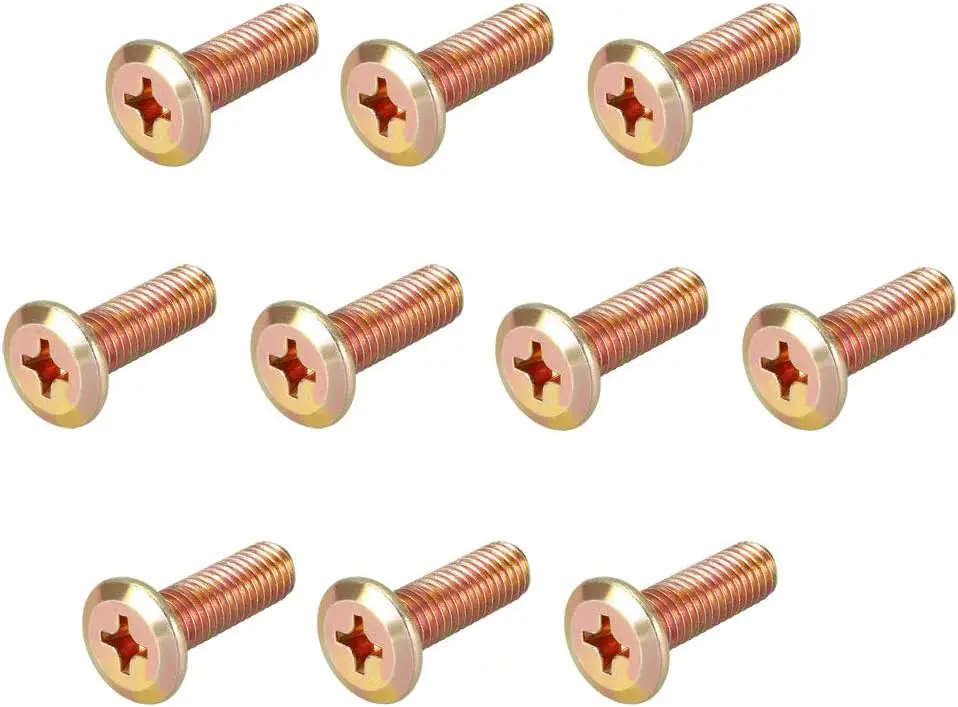 

M8x55mm Phillips Head Machine Screws Zinc Plated Cross Screw Leather Fasteners Bolts for Account Book Full Thread Carbon Steel 1