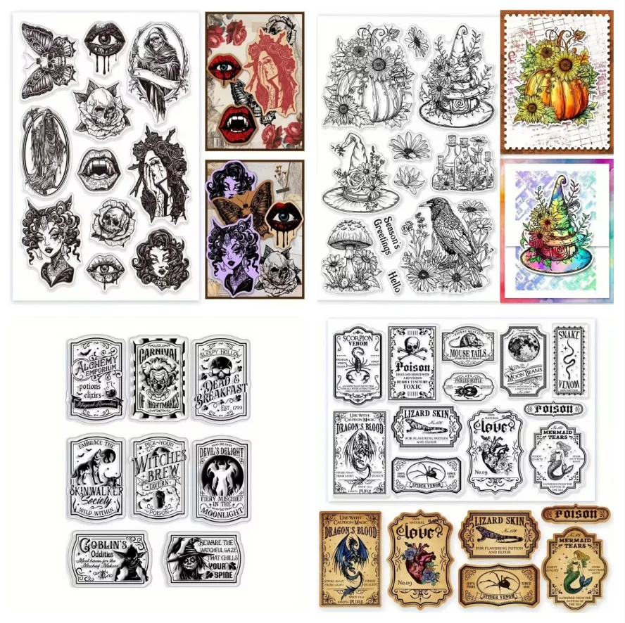 Прозрачная печать для счастливого Хэллоуина декоративного фотоальбома