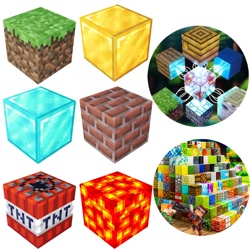 20 шт. магнитные блоки Minecraft аниме детская головоломка собранная игрушка кукла