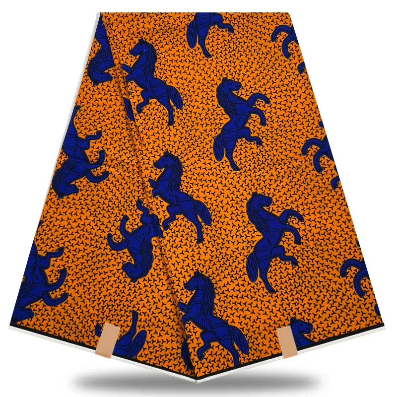 

Ankara African Print Batik Pagne Real Wax Fabric Sewing Patchwork Wedding Dress Craft Material 100% Polyester High Quality Tissu
