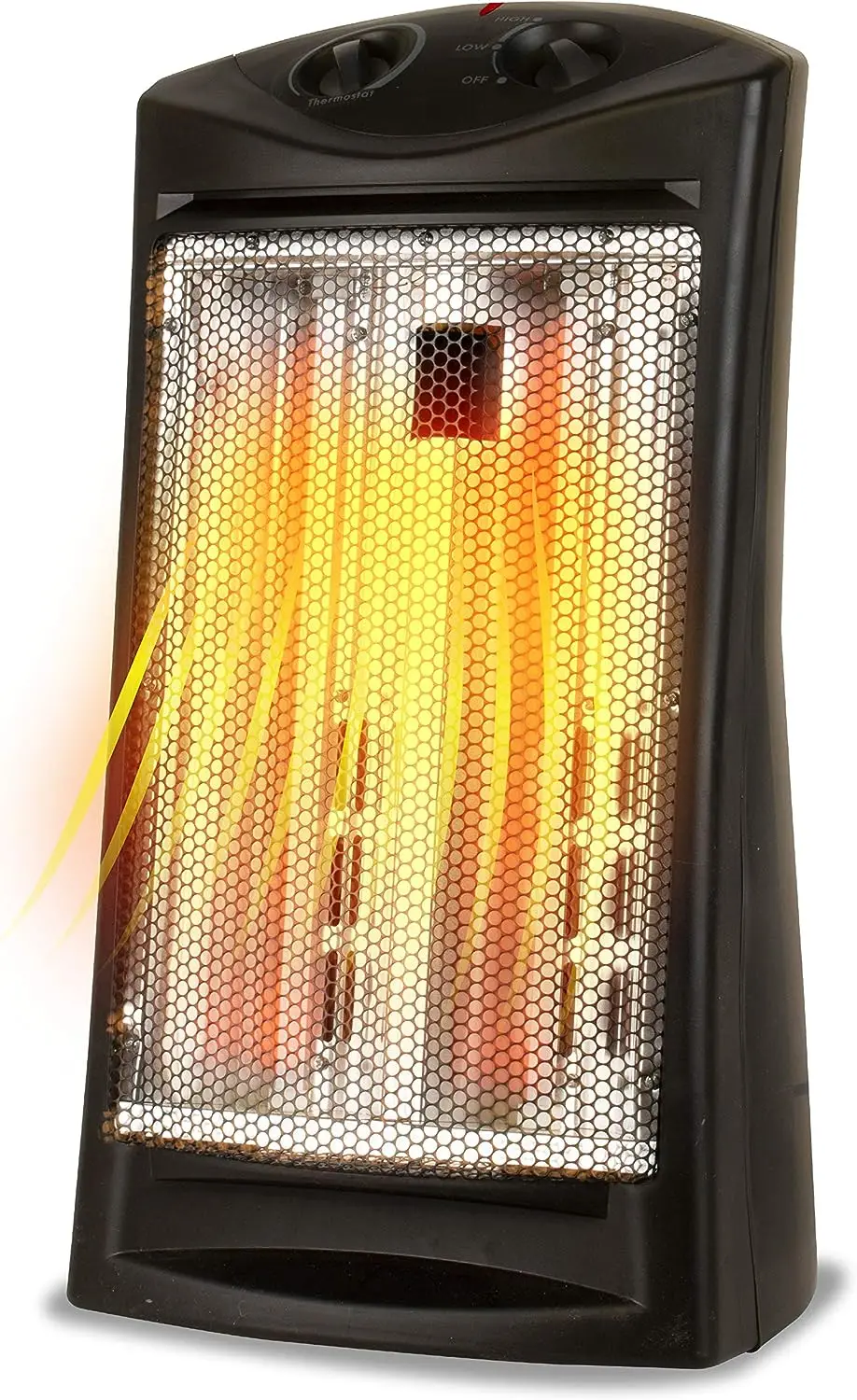 

Heater, Quartz Heater with 2 Settings, 1500W, Black, 1 Piece