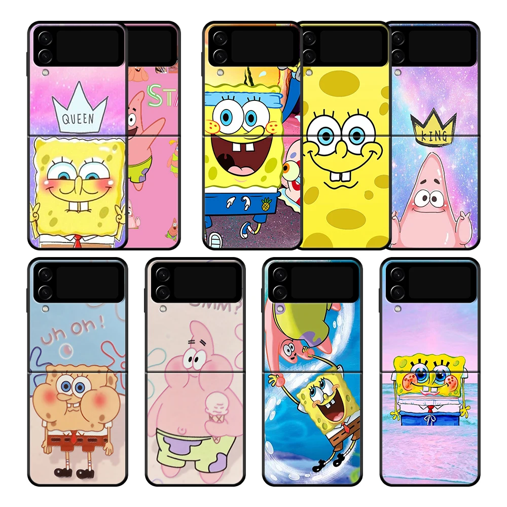 

SpongeBob Bob And Pink Star Phone Case Cover for Samsung Galaxy Z Flip3 Flip 5G Zflip Galaxyzflip3 Zflip3 Fashion Armor
