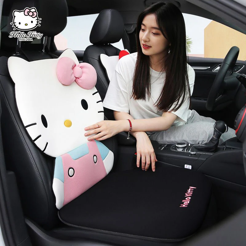 

Kawaii Hello Kittys Y2K Sanrio подушка для автомобильного сиденья аниме милая летняя охлаждающая Подушка Чехол для автомобильного сиденья четыре сезона универсальный для детей девочек