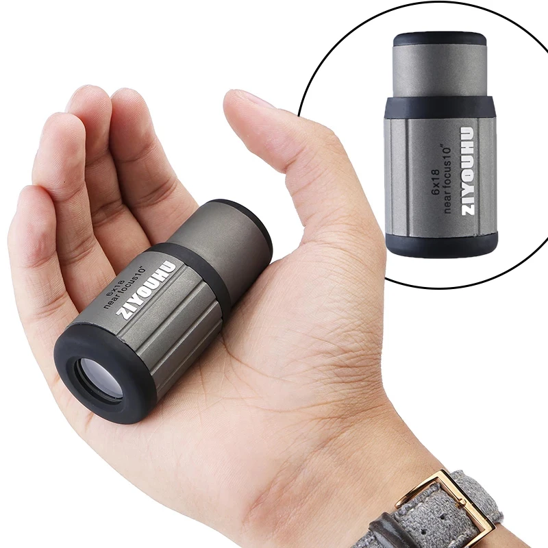 

6x18 Mini Pocket Microscope Monocular Telescope Guide Scope Camping Birdwatching Hunting Fully Coated Lenses Spotting Scope