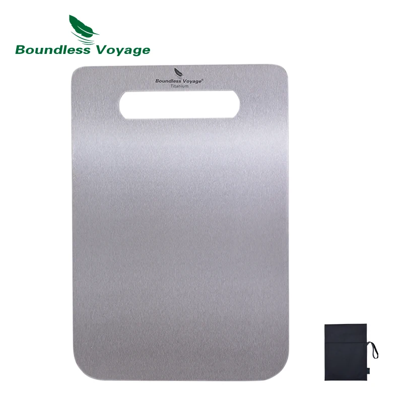 Boundless Voyage Ultralight Titanium Cutting Board for Home Kitchen Cooking Outdoor Anti-mildew chopping board Camping Cookware