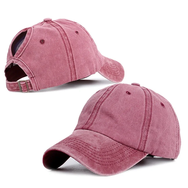 

New High Quality Adjustable Baseball Hat with Ring Outdoor Sports Sun Cap for Women Men Fashion Snapback Hat