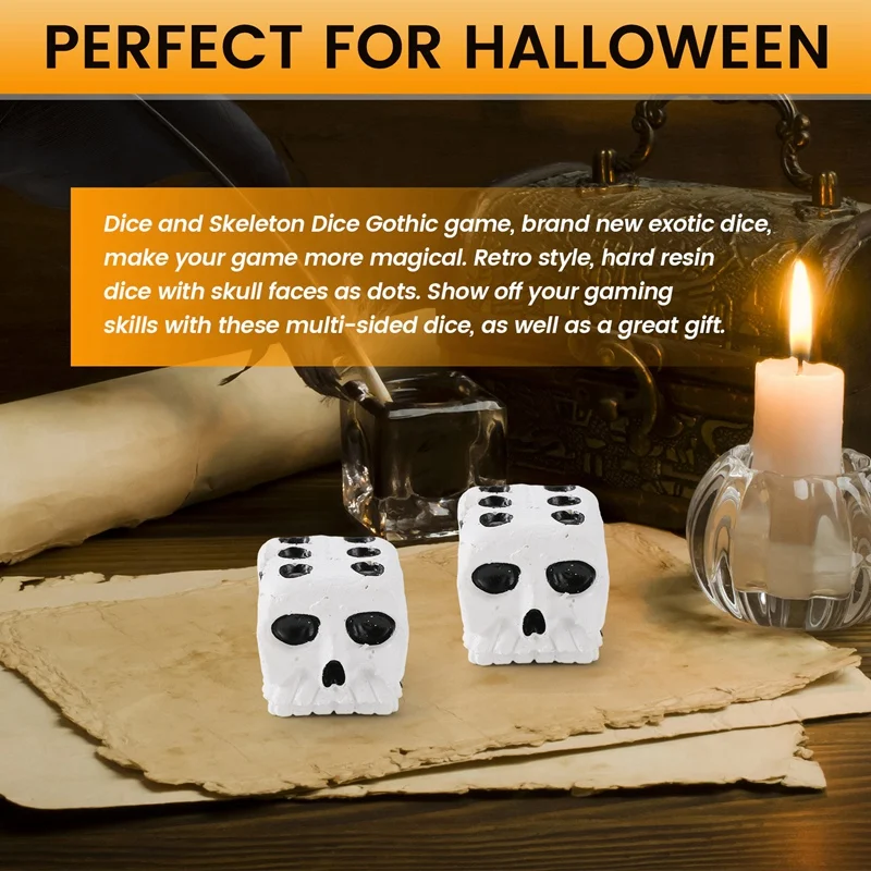 Кости с черепом 6-сторонняя кость уникальный подарок для геймера ролевой