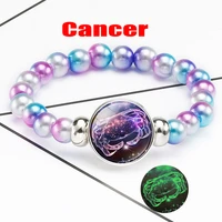 fashion exquisite 12 constellation bracelet for women trend colour handmade wove beaded hand string teens birthday party jewelry