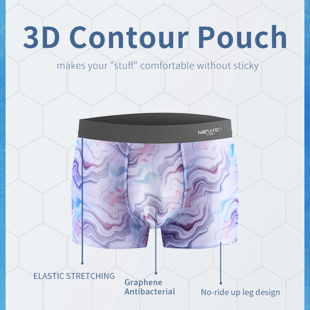 Men's Panties Underpants Boxers Underwear Traceless Underwear Ice Silk Boxer Gift for Man Breathable Homme Sexy Soft Male Shorts