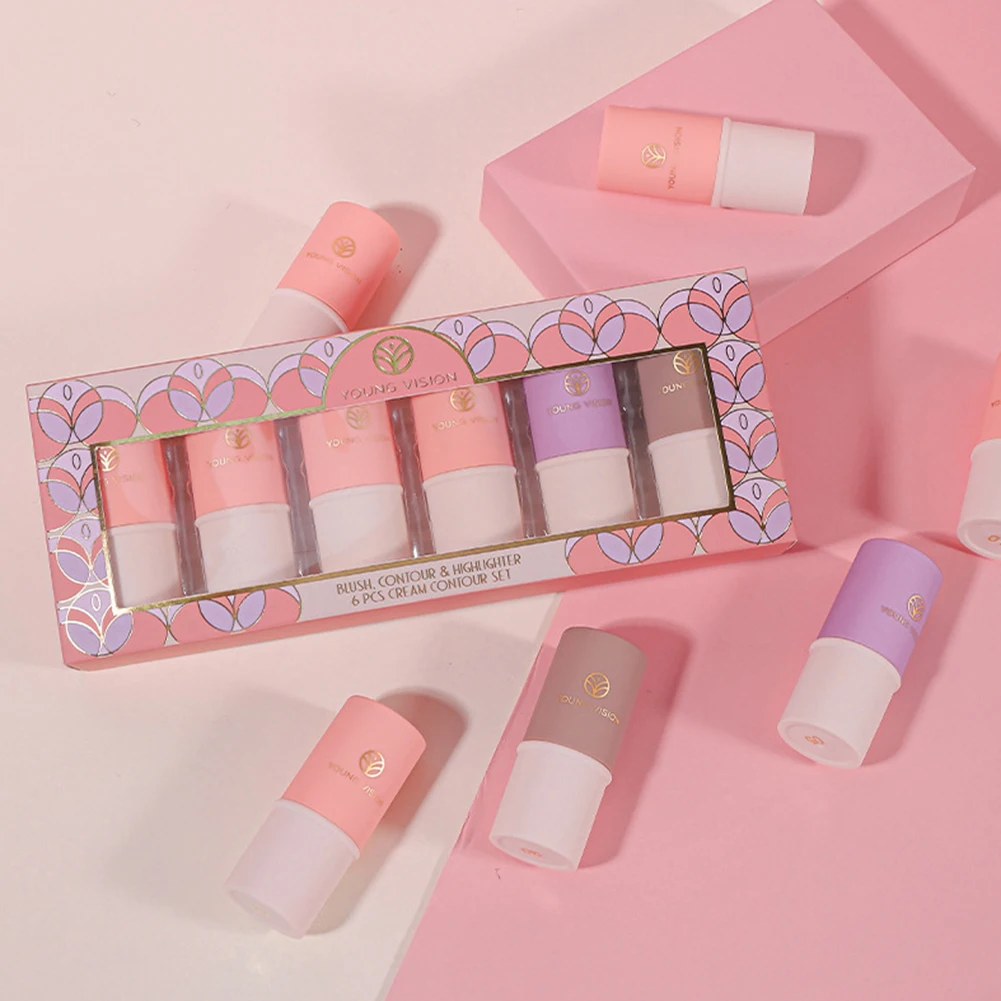 

Многофункциональный румяна-стик легкий набор помады портативные Румяна многофункциональная румяна-стик твердая помада для женщин подарок