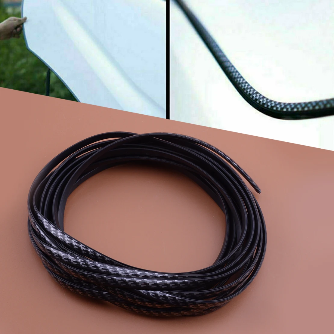 

Резиновая лента для защиты краев от царапин на двери автомобиля, черного цвета, 5 м