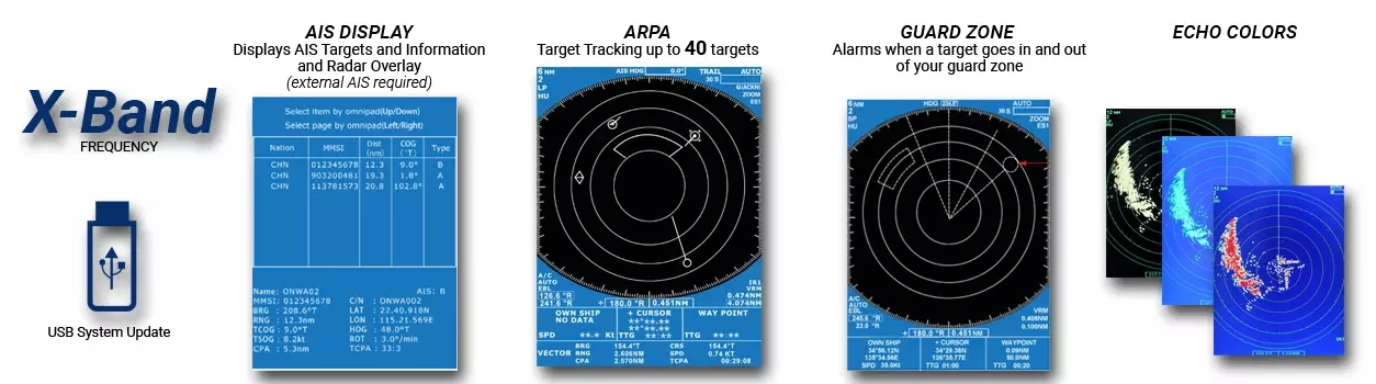 9 7-дюймовый X-диапазон 6 кВт до 64 нм KR-1068 морские принадлежности продукт морской
