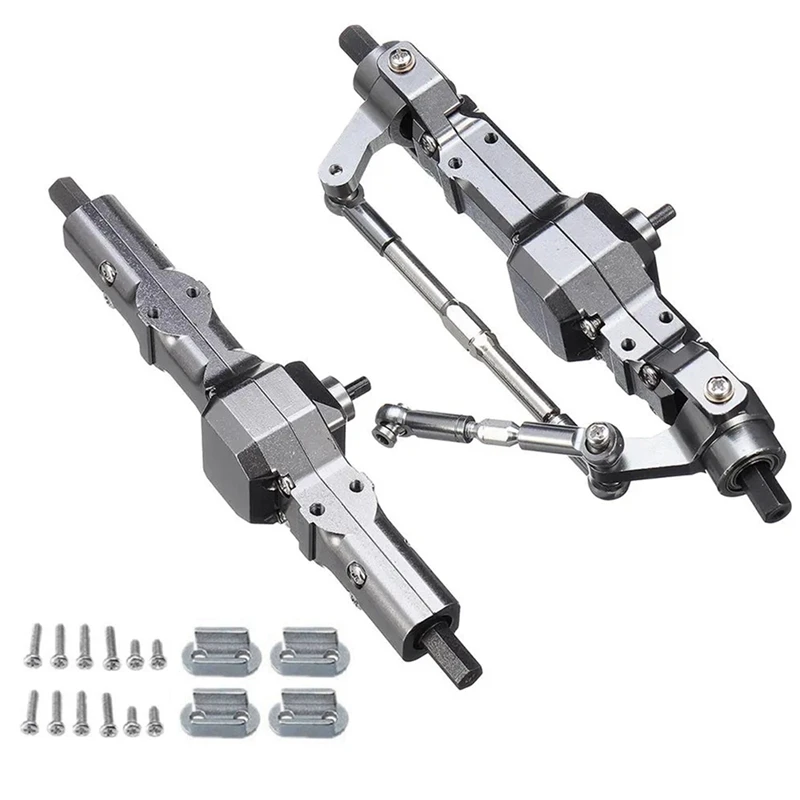 

2X Metal Front & Rear Bridge Axle Gearbox For WPL C14 C24 C34 C44 B14 B24 1/16 RC Car Truck Upgrade Parts Accessories