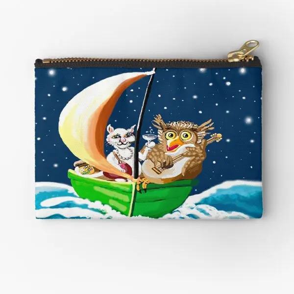 

Owl And The Pussycat Zipper Pouches Packaging Pure Small Pocket Key Socks Women Men Bag Wallet Storage Underwear Panties Coin