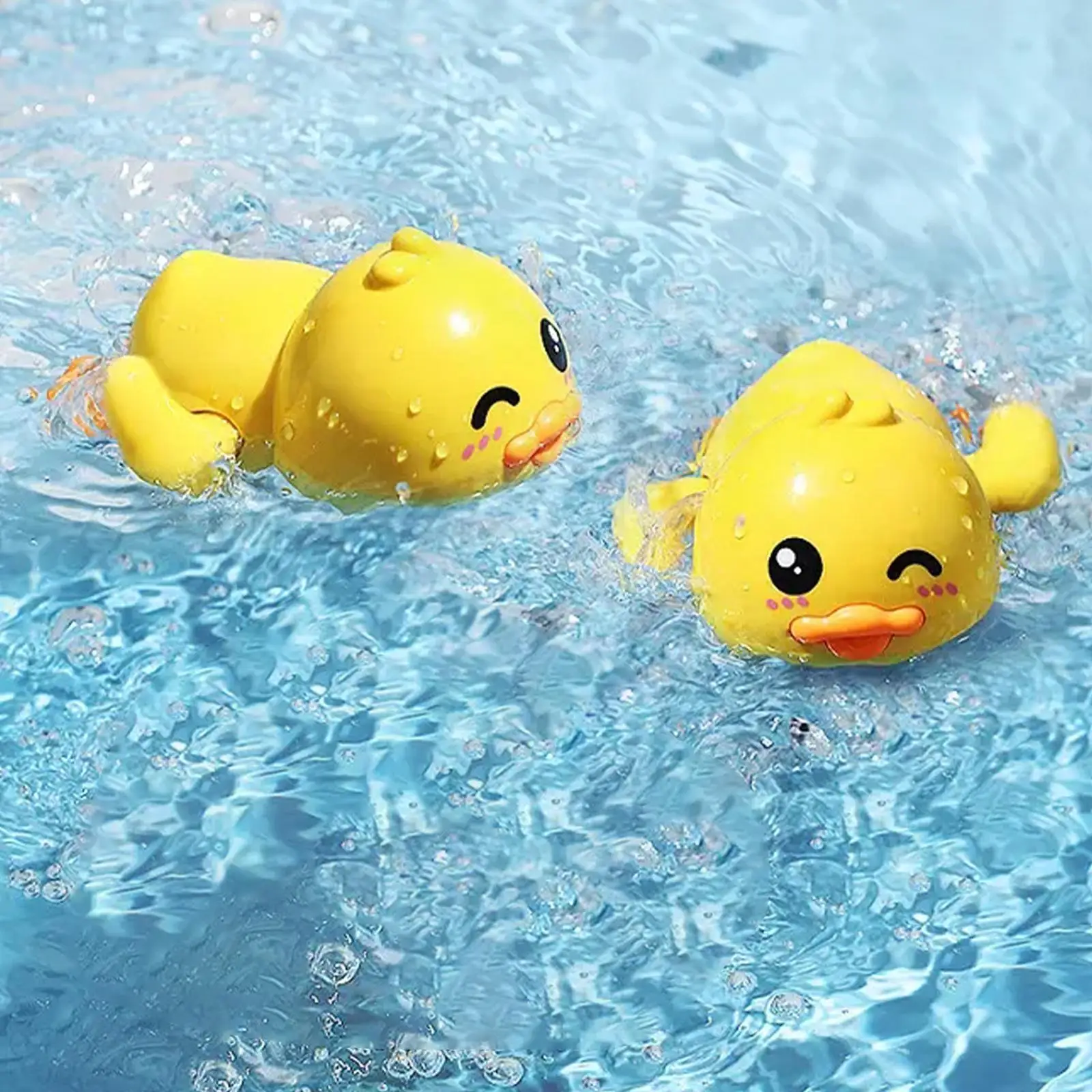 Baby Bath Toys Clockwork Little Yellow Duck Baby Bath In Toy Boys Playing Swimming The Bath Girls Bathroom Toys 1pc Water F2d6