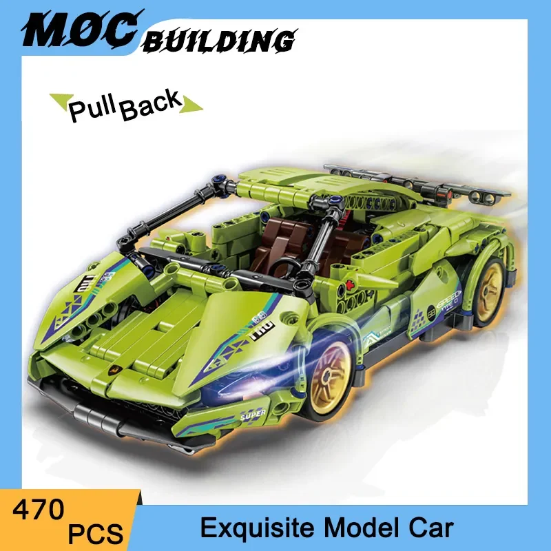 

High-Tech Model Pullback Racing Vehicle Buliding Block DIY Creative Sports Car Assemble Bricks DIY Toy for Kids Boy Adults Gifts