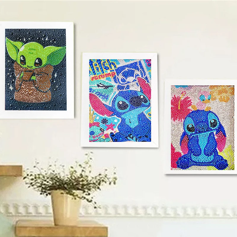 Алмазная мозаика сделай сам для детей простой набор рисования по номерам Ститч