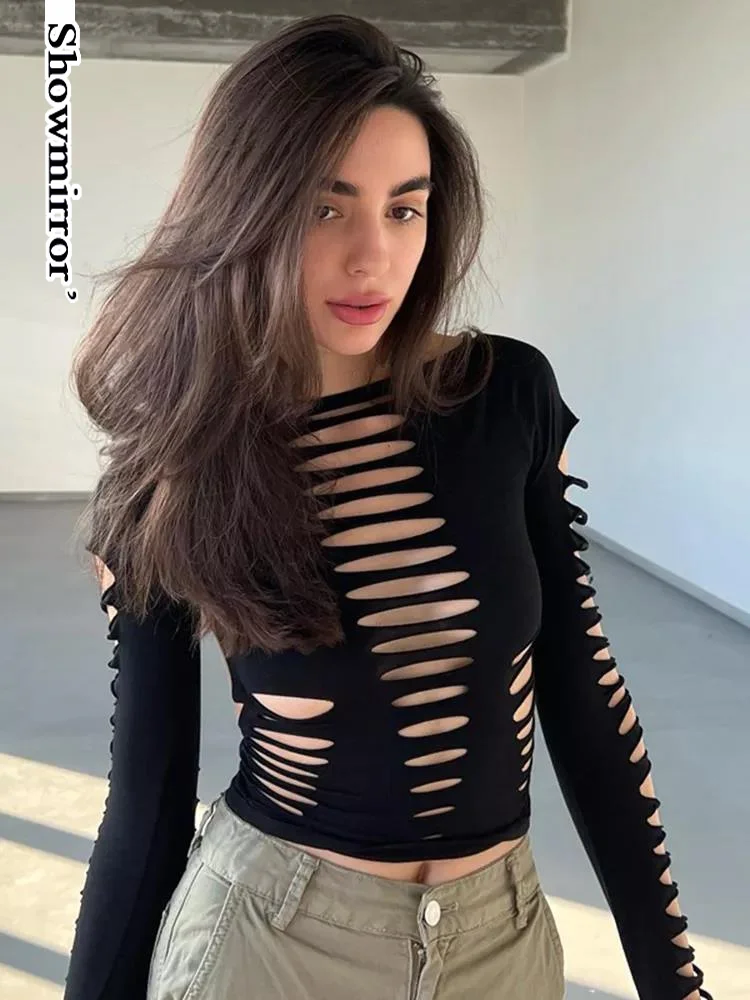 

Женский топ с длинным рукавом и открытой спиной, в стиле ретро